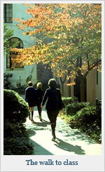 Students walk to classes